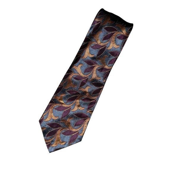 Vintage Christian Dior Monsieur Multi Color Floral Business Casual Silk Tie - Picture 1 of 6